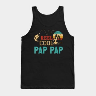 Reel Cool Pap Pap Fishing Fathers Day Fisherman Tank Top
